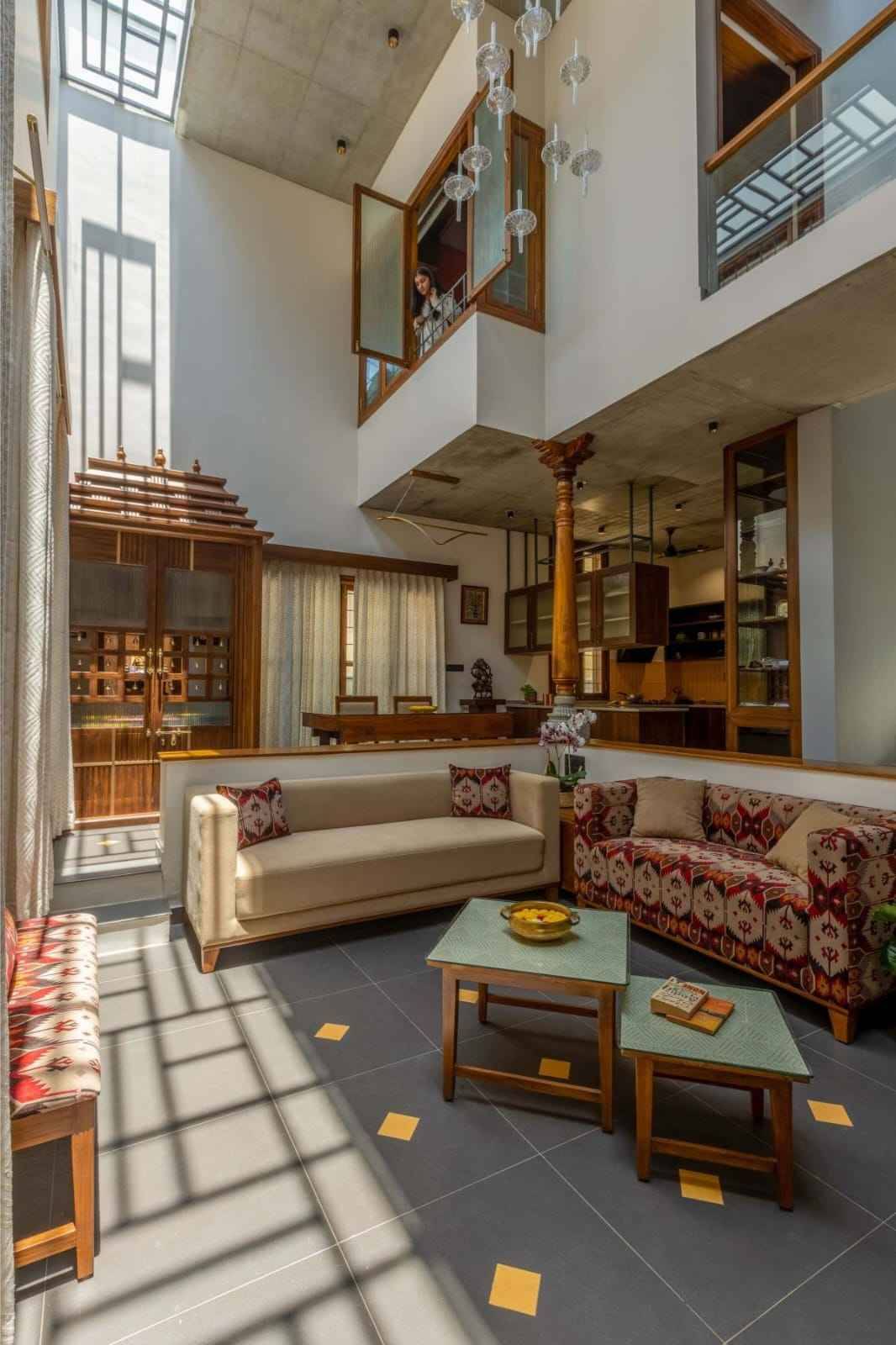 Luxury Contemporary Living Room Interior Design – Modern Hall with Blue Accent Furniture image 2