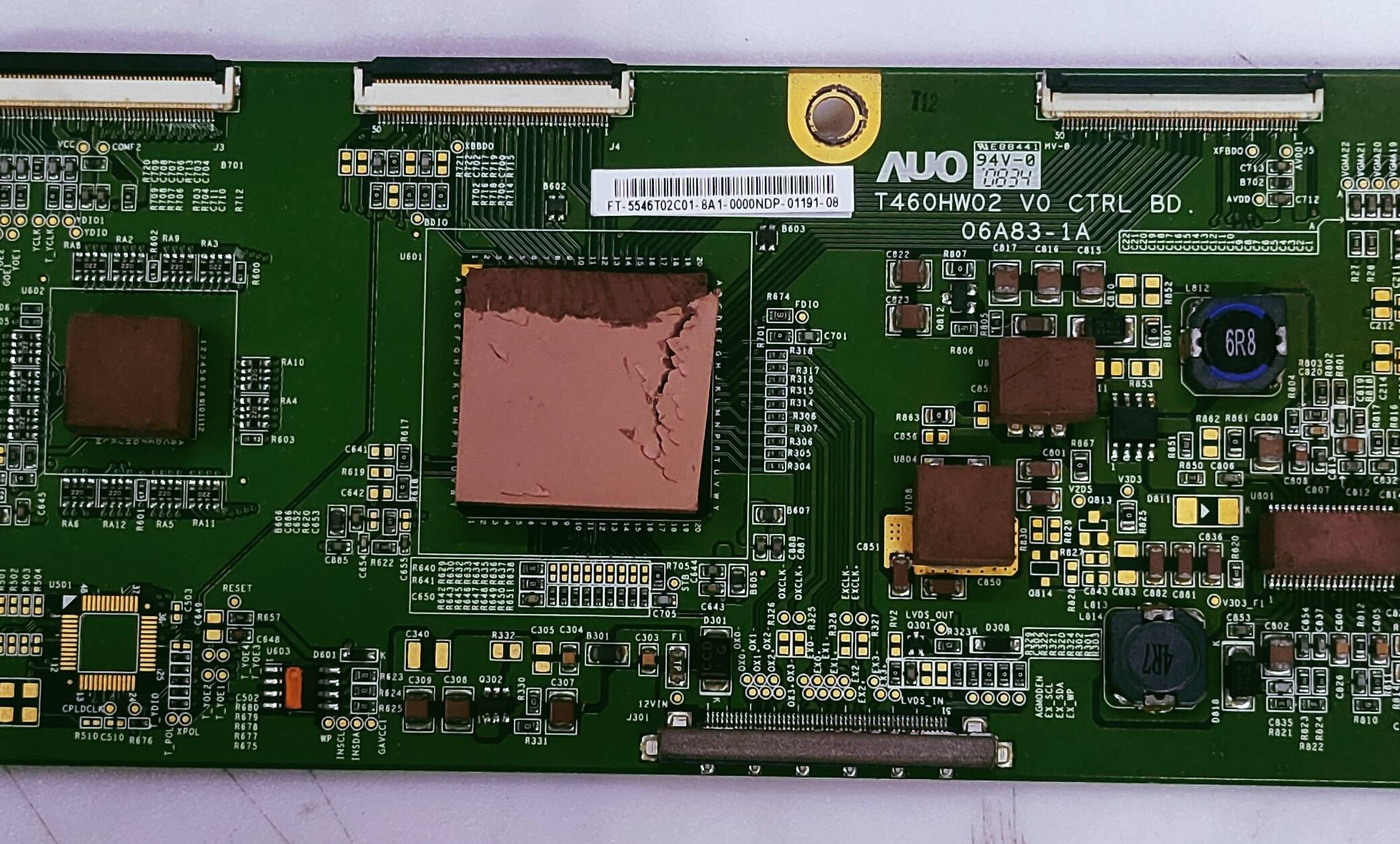 SAMSUNG LA46A610A3R LED TV TCON FHD PART NO.T460HW02 V0 CTRL BD 06A83-1A (FT-5546T02C01 image 3