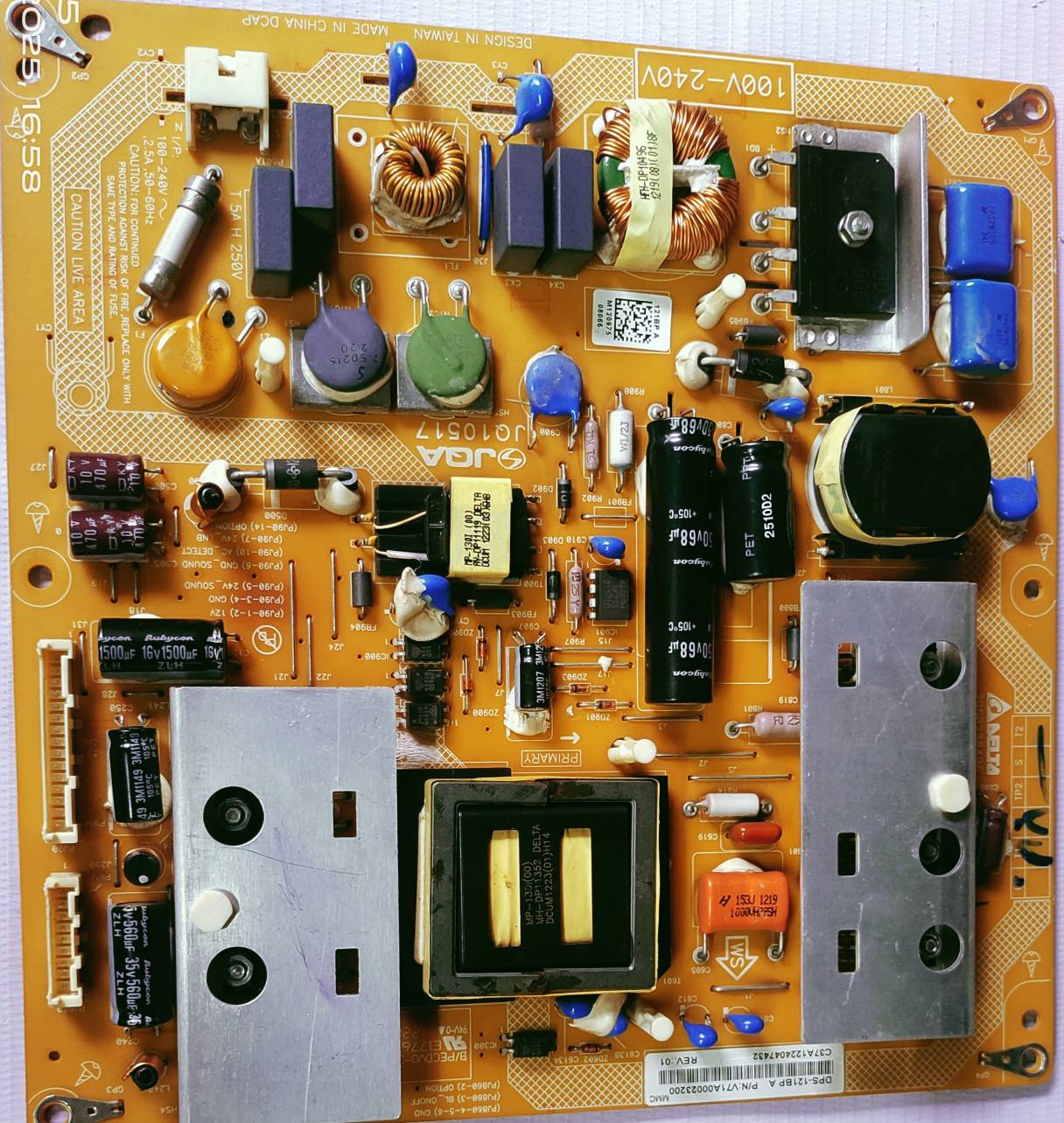 TOSHIBA 40PX200T POWER SUPPLY BOARD,SMPS BOARD,#Wb29 image 2