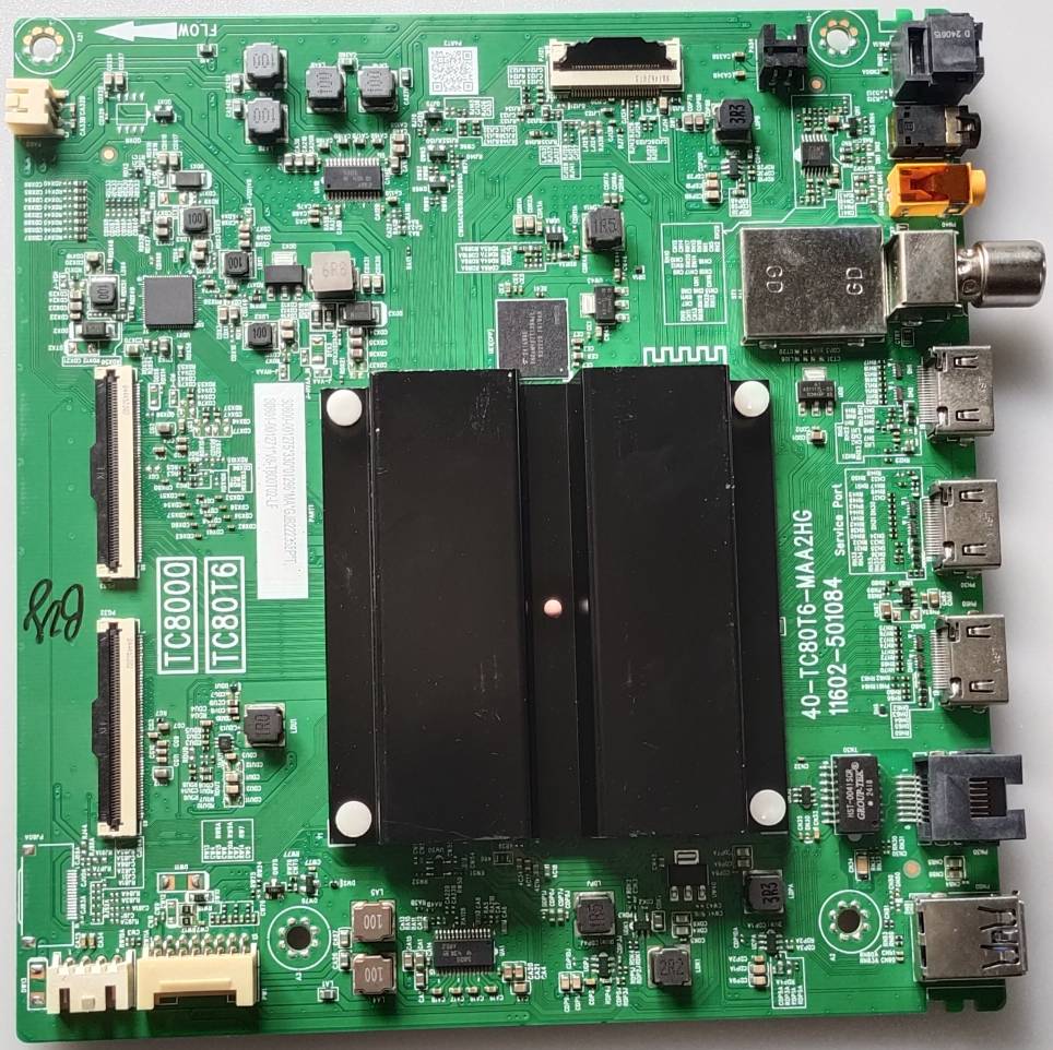 TCL 55P71B Pro Google LED TV New Motherboard, Main Board, Main PCB (40-TC80T6-MAA2HG11602-501084) image 4