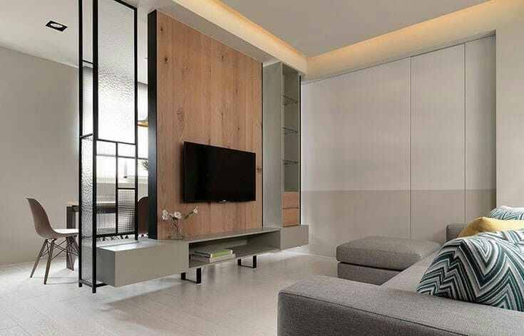 Unit with Black Metal Glass Partition and Wooden Accent Wall | Kanchipuram  image 2