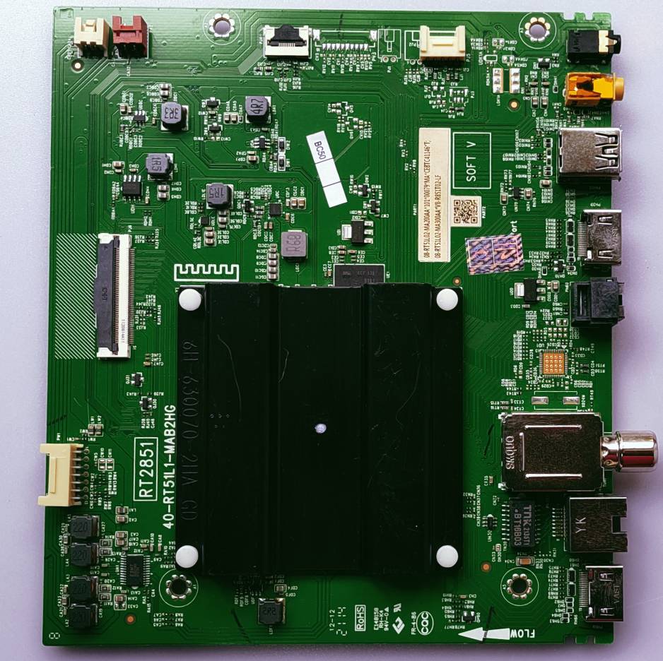 TCL / IFFALCON 4K Android Tv New Mother Board Model No.43P8,  BOARD NUMBER 
RT2851
40-RT51L1-MAB2HG Main PCB #wb56 image 5