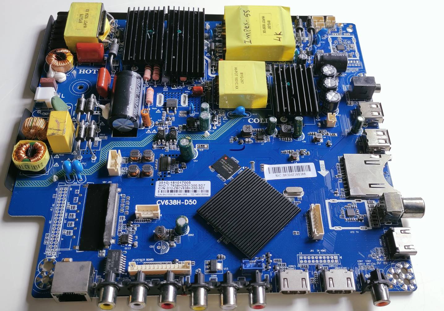 Impex 55 inch 4K LED TV CV638H-D50 Motherboard, Main Board, Main PCB image 4