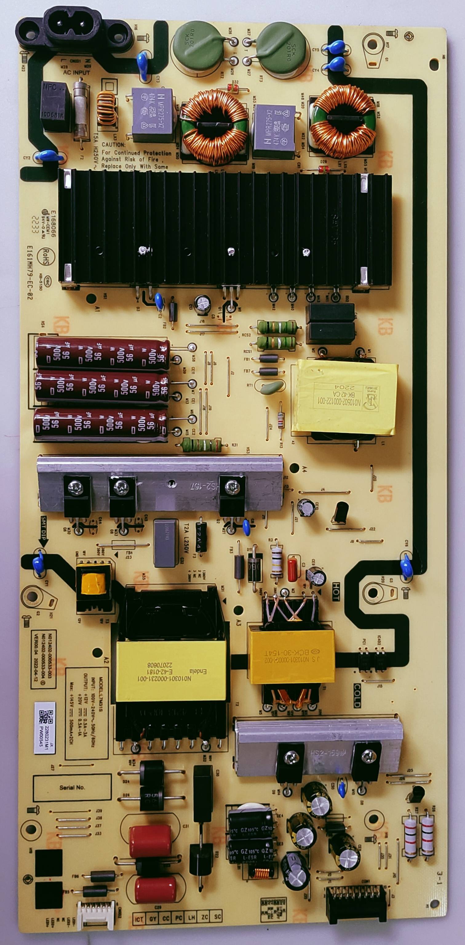 SANSUI JSW65GSQLED 4K LED TV NEW  POWER SUPPLY BOARD  image 2