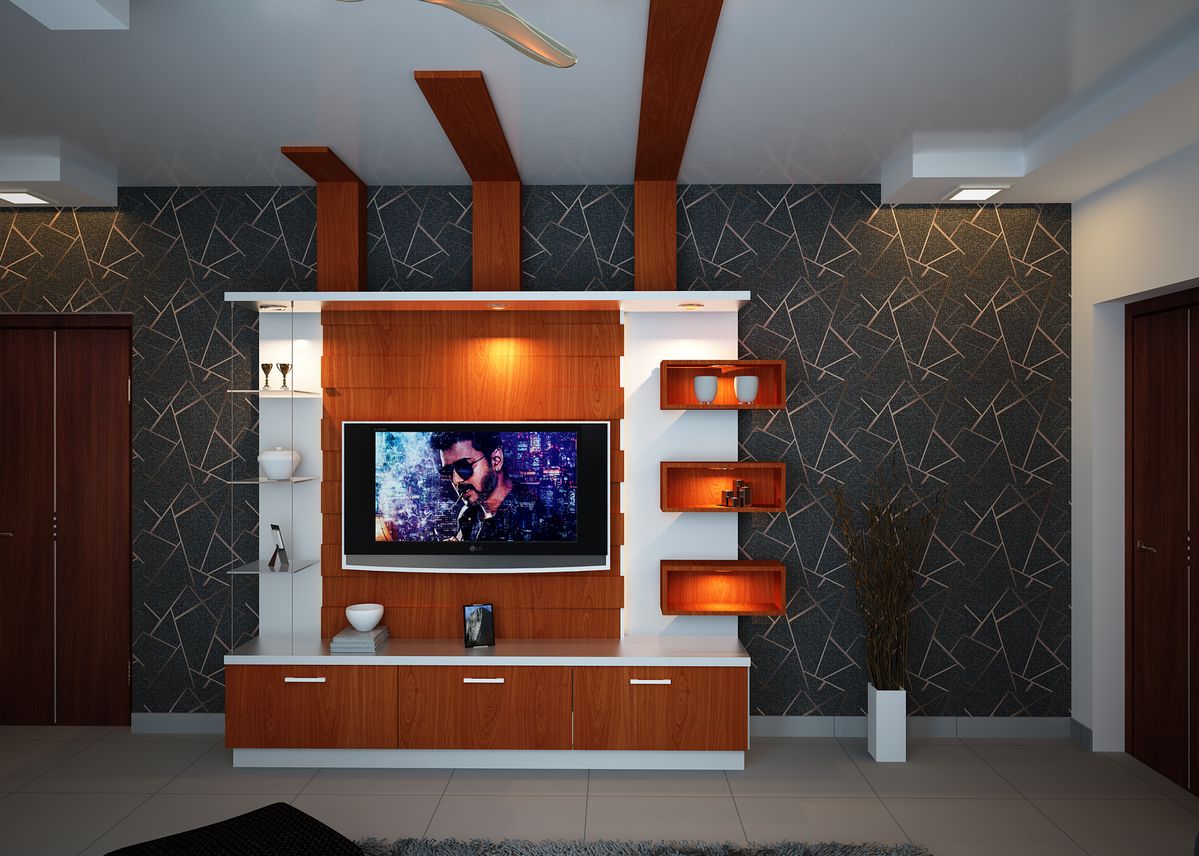 Modern Wooden TV Unit Panels in Chennai image 5