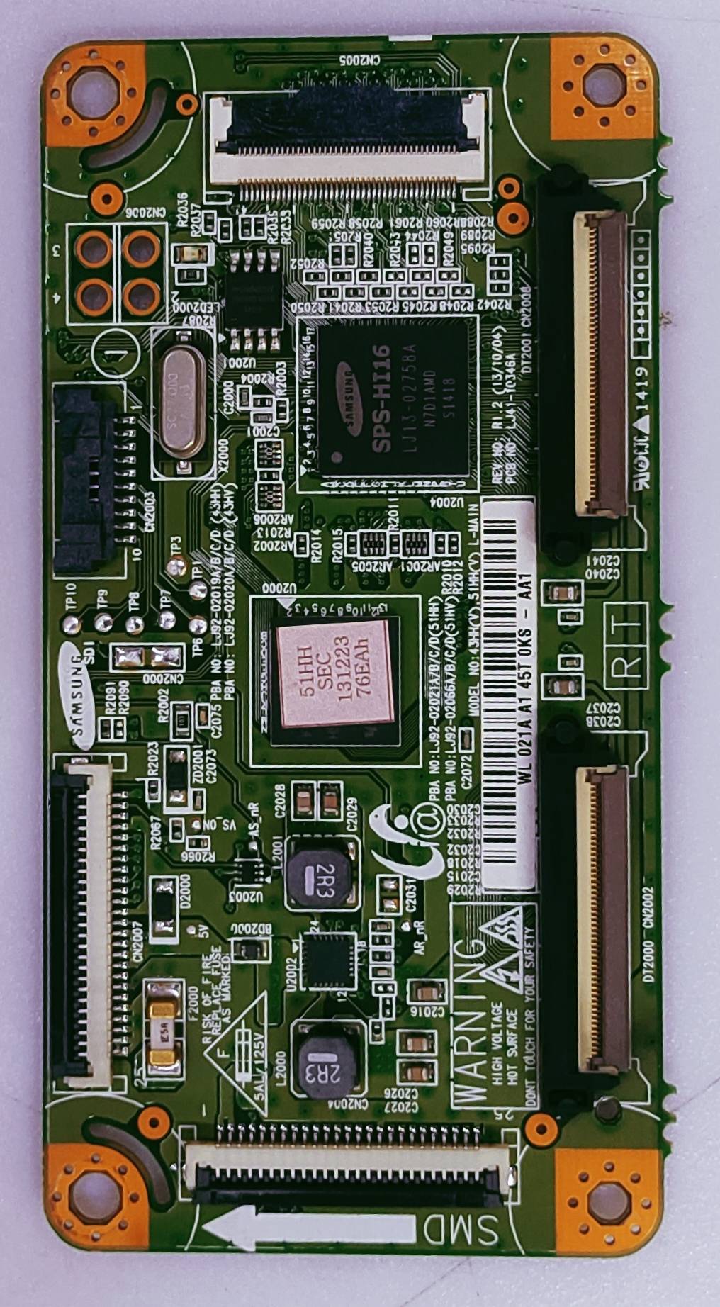 Samsung Plazma PAS1H4900AR Logic Barod Part No. WL 021A A1 45T OKS- AA1 image 2