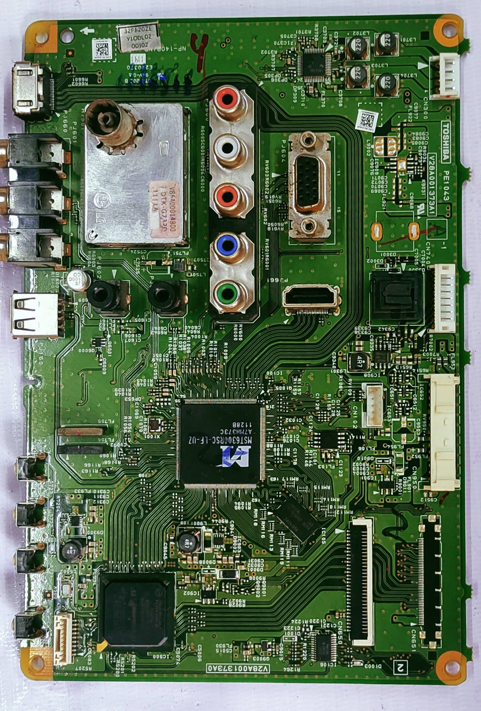 TOSHIBA 32PB20ZE LED TV MOTHER BOARD #WB39 image 3