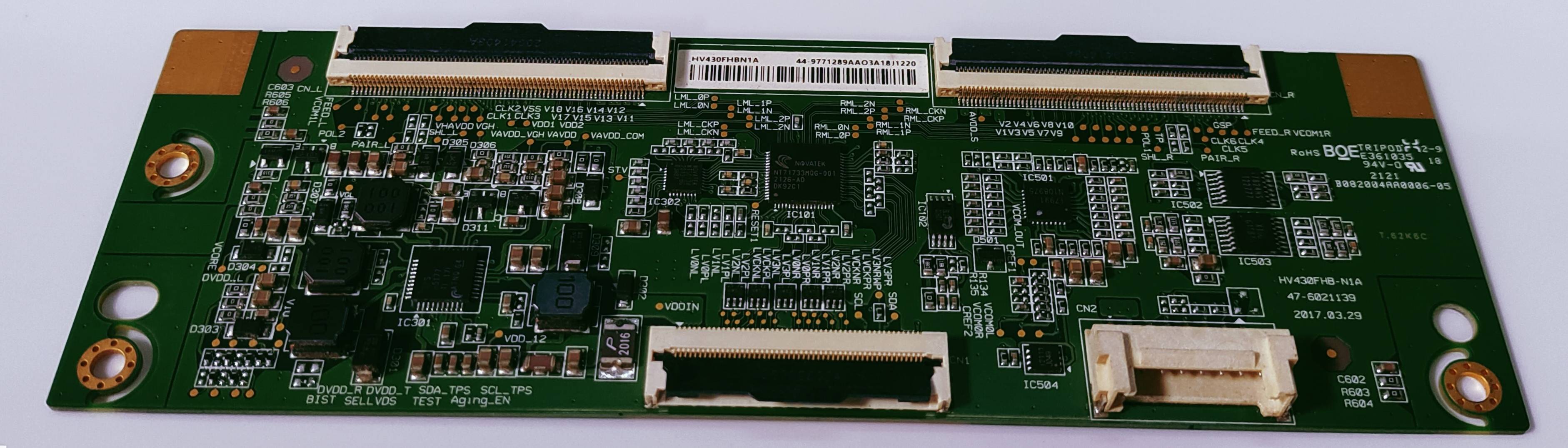 SAMSUNG  UA43T770AUEXXL LED TV TCON PART NUMBER.
HV430FHBN1A   image 6