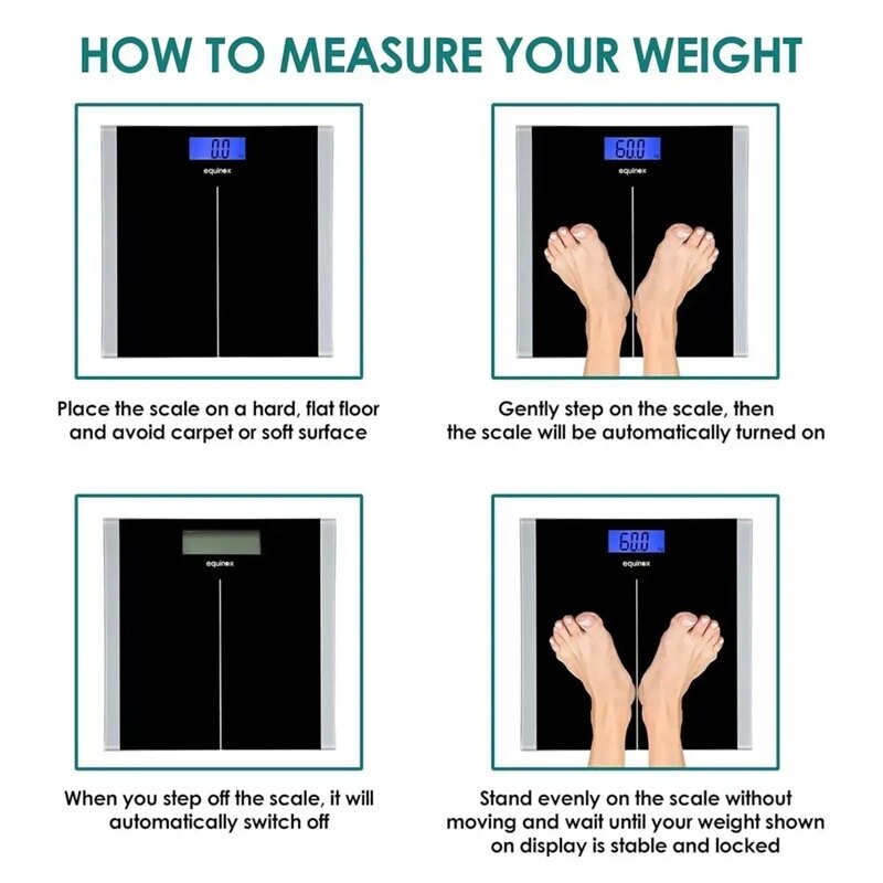 Equinox EQ-EB-9400 Personal Weighing Scale-Digital (Black) image 2