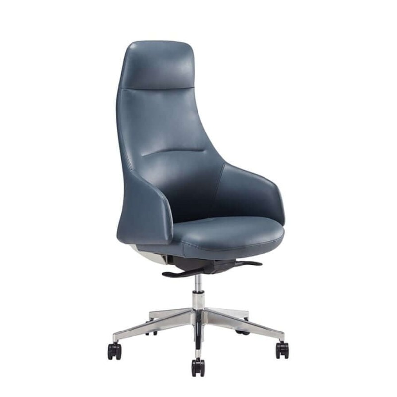 Ergofit Blue Leatheritte Office Chair — Style Meets Comfort image 2