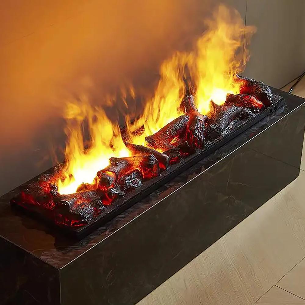 Luxury Charcoal Water Vapor Fireplace with Handcrafted Wooden Charcoal Logs (1200mm) image 3