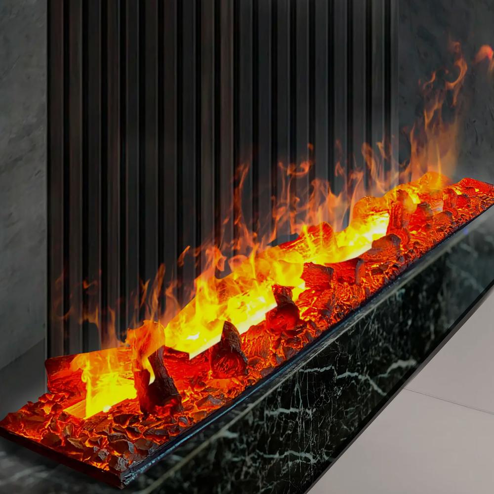 Luxury Charcoal Water Vapor Fireplace with Handcrafted Wooden Charcoal Logs (1200mm) image 4