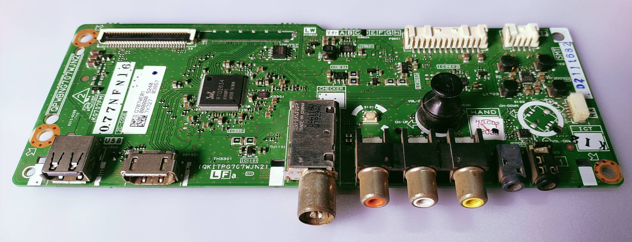 SHARP LC-32LE185M Led TV Mother Board, Main Board, #wb42 image 2