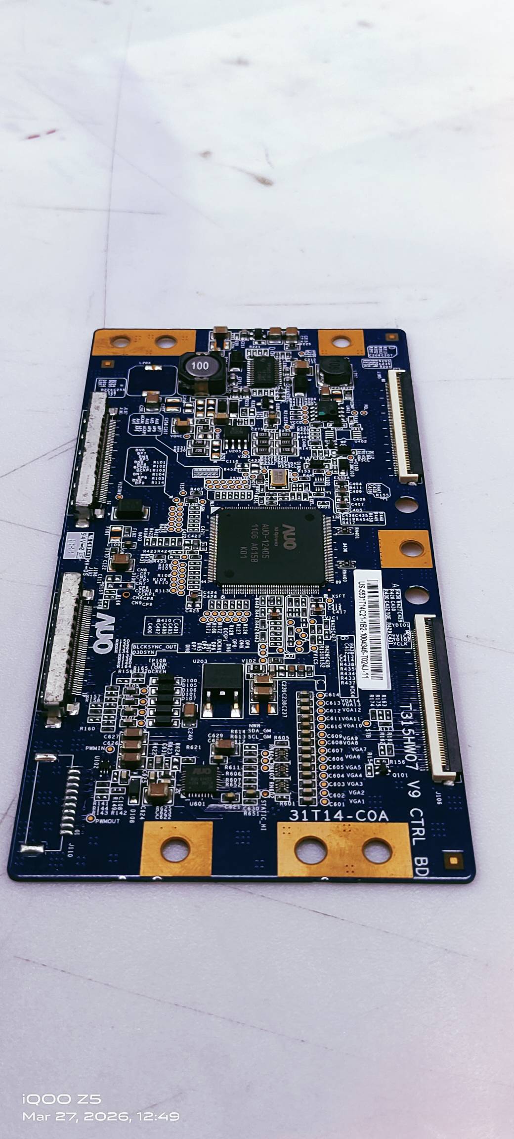 AUO TCON T315HW07 V9 CTRL BD 31T14-V04 LED TV PART NO.US-5531T14C21 image 4