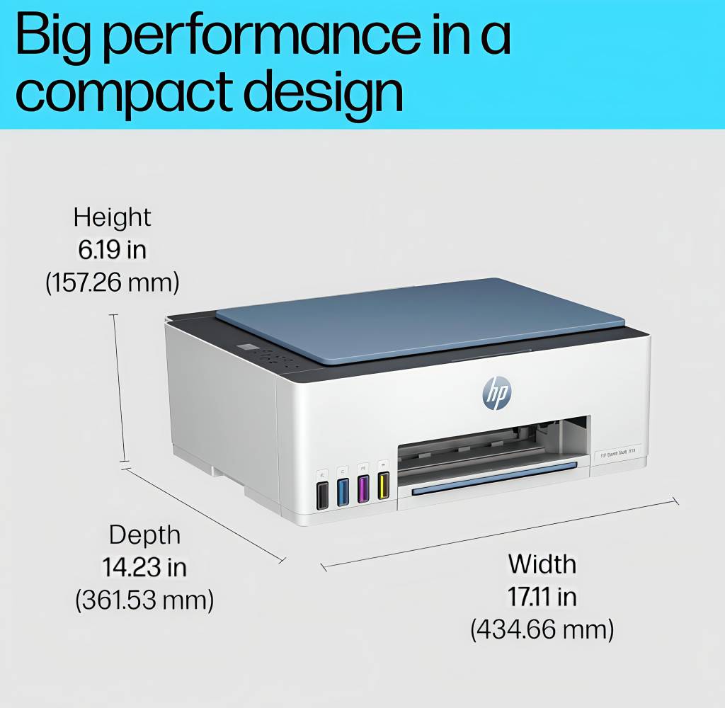 HP Smart Tank 585 Wireless All-in-One Ink Tank Printer for Home & Office | Low Cost Per Page | WiFi | Mobile Printing | High Volume Printing image 7