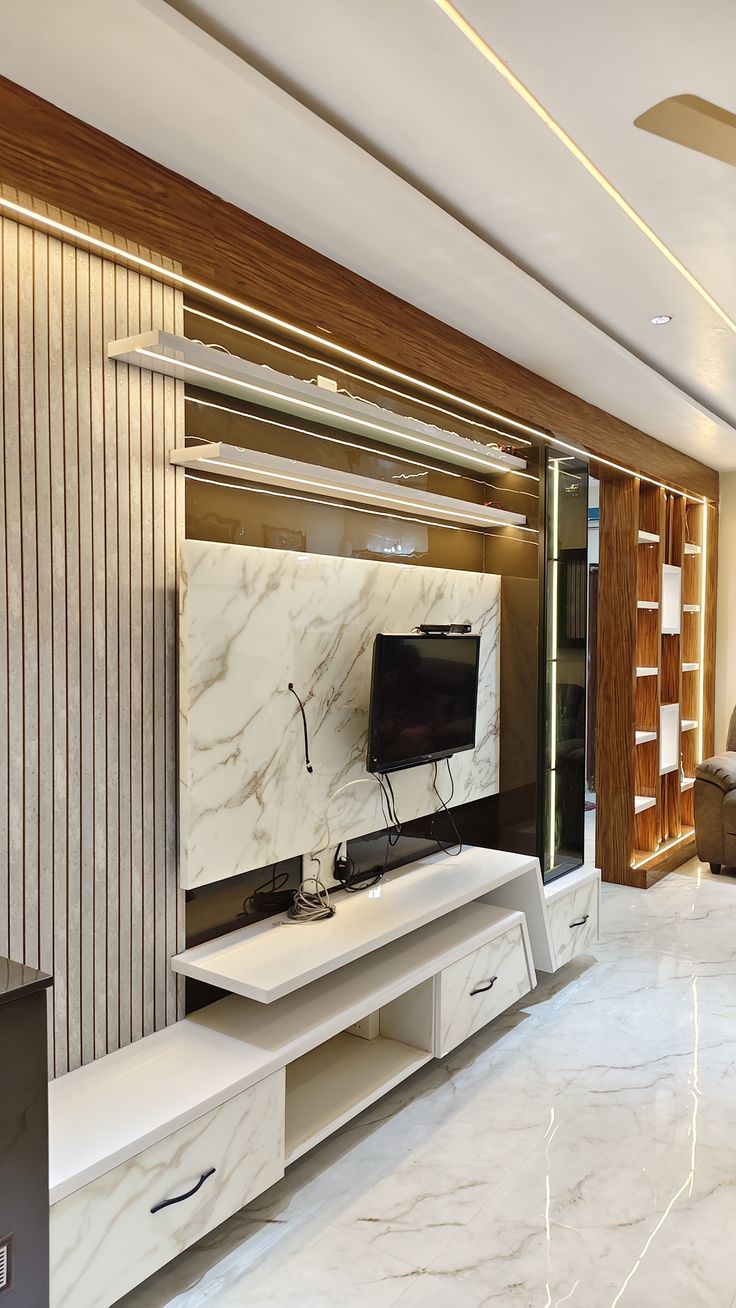 Luxury TV Unit Wall Panelling in Chennai image 4