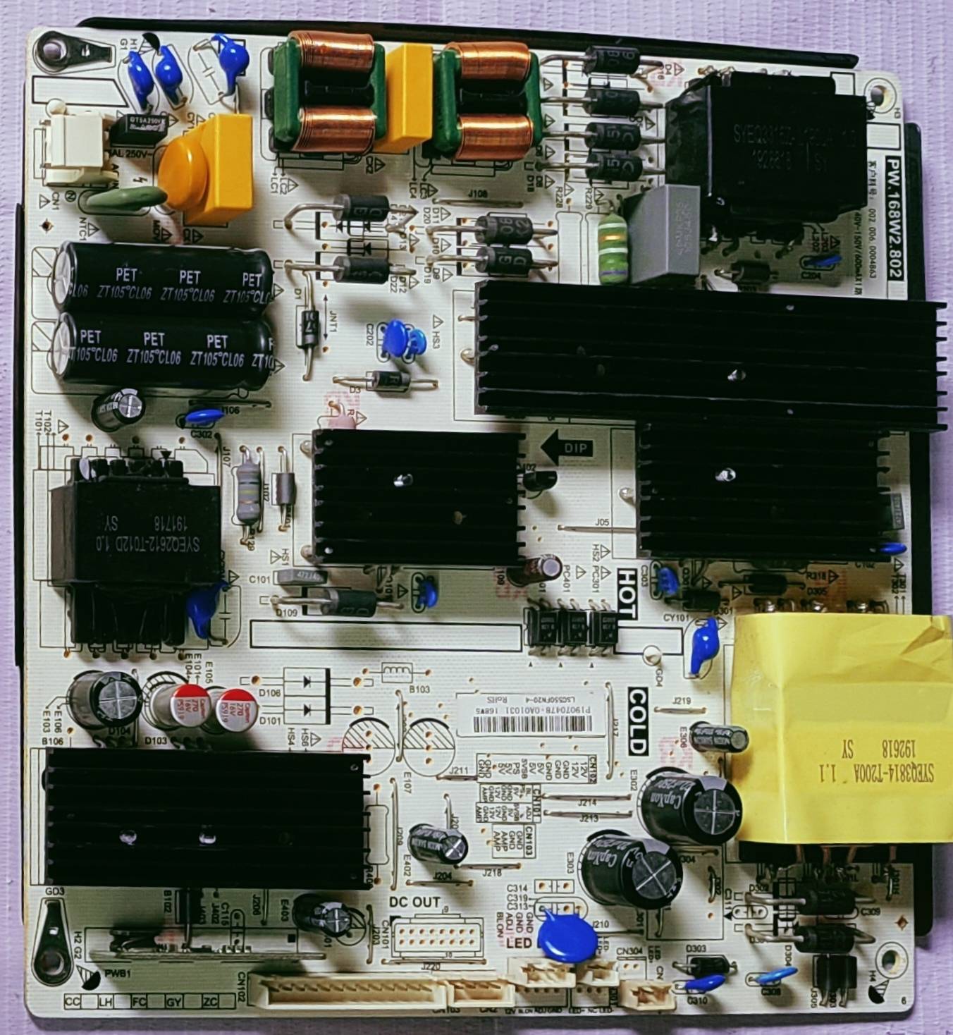 HITACHI LD55VRSOLU POWER SUPPLY BOARD, SMPS BOARD, #wb29 image 2