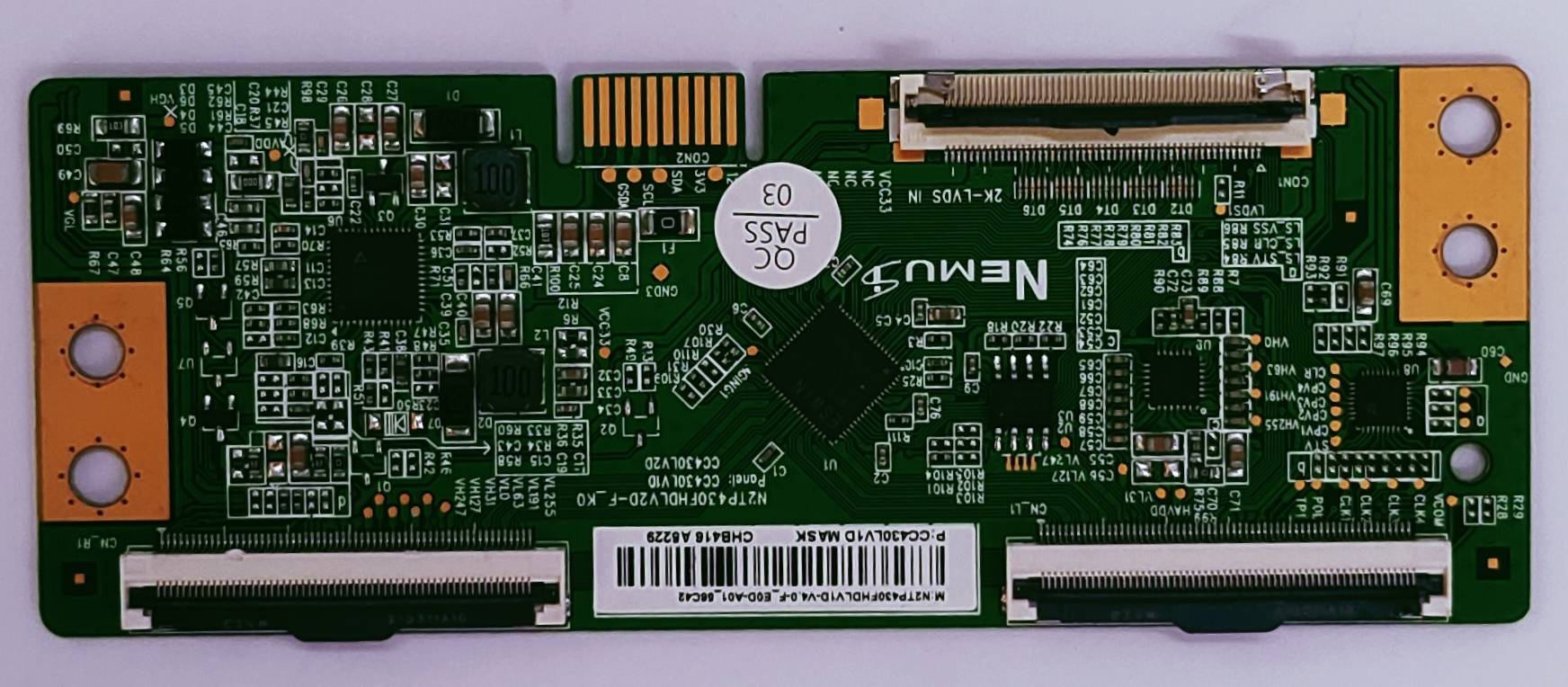 HAIER LED TV TCON N2TP430FHDLV2D-F_K0 Panel Number CC430LV1D CC430LV2D image 2