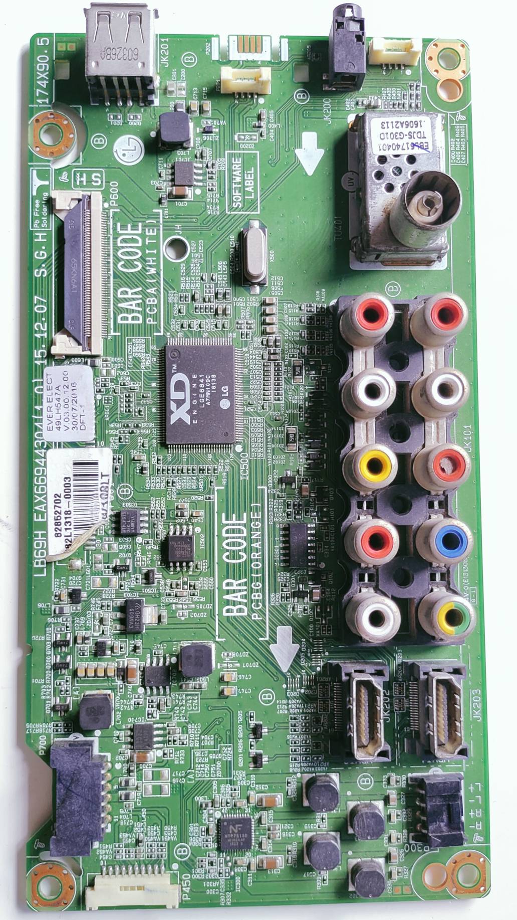 LG 49LH547A LED Full HD TV Motherboard, Main Board, Main PCB image 5