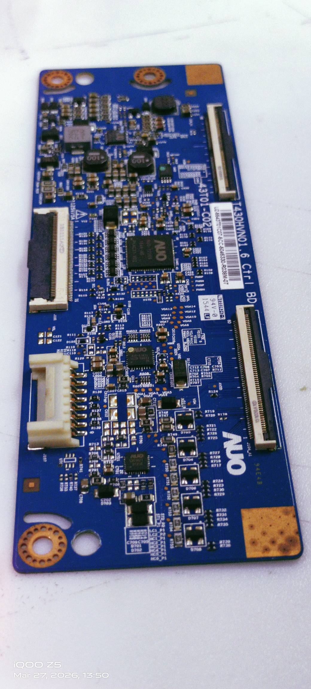 SAMSUNG UA43J5100AR LED TV FHD TCON PART NO.T430HVN01. 6 CTRL BD (UZ-5543T01C07 image 6