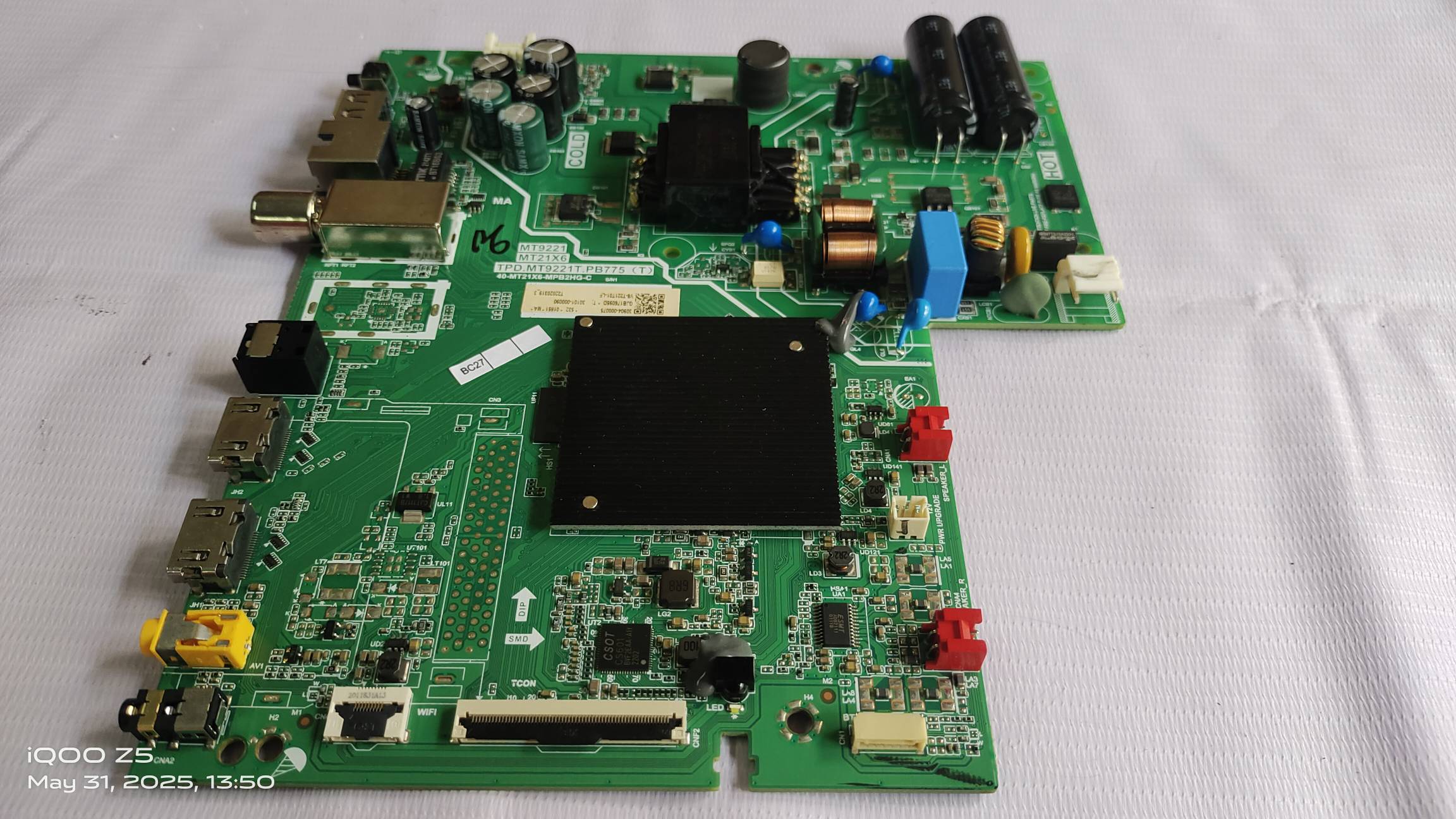 TCL / IFFALCON MODEL NO.32S615 ANDROID MAIN BOARD, ANDROID MOTHER BOARD, ANDROID COMBO BOARD , MOTHERBOARD,MAIN BOARD, #WB06 image 2