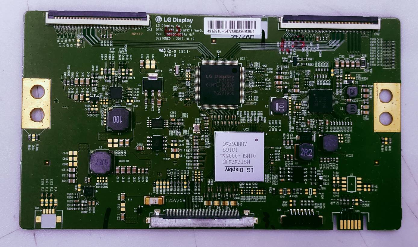 PANASONIC TH-49FX600D LED TV FHD 4K TCON PART NO. DESC: V18_A18_MFC14_VER0 (6870C-0757A H/F image 2
