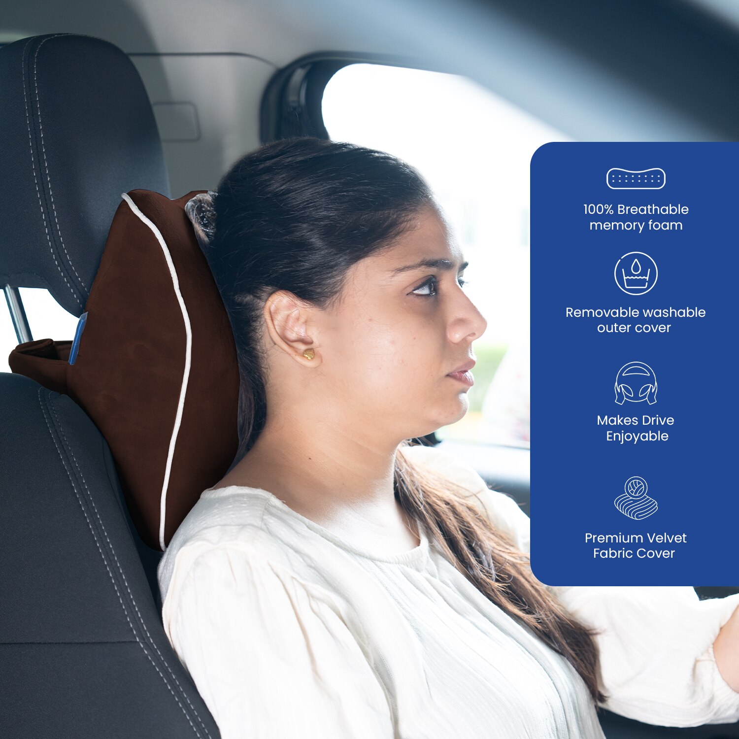 Pillow Tree Car Neck & Headrest Pillow Regular– Premium Comfort & Support for Every Drive image 4