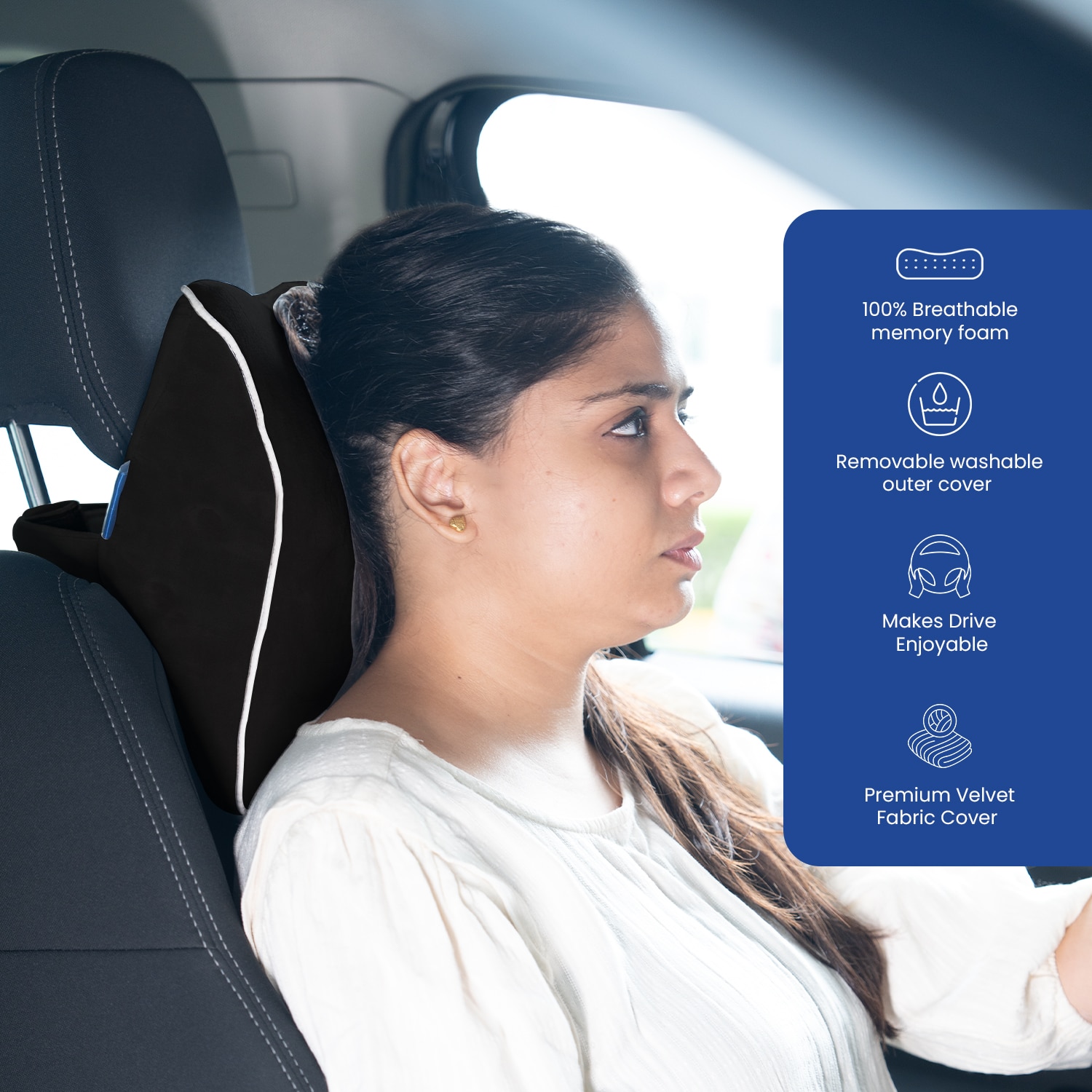 Pillow Tree Car Neck & Headrest Pillow Regular– Premium Comfort & Support for Every Drive image 4
