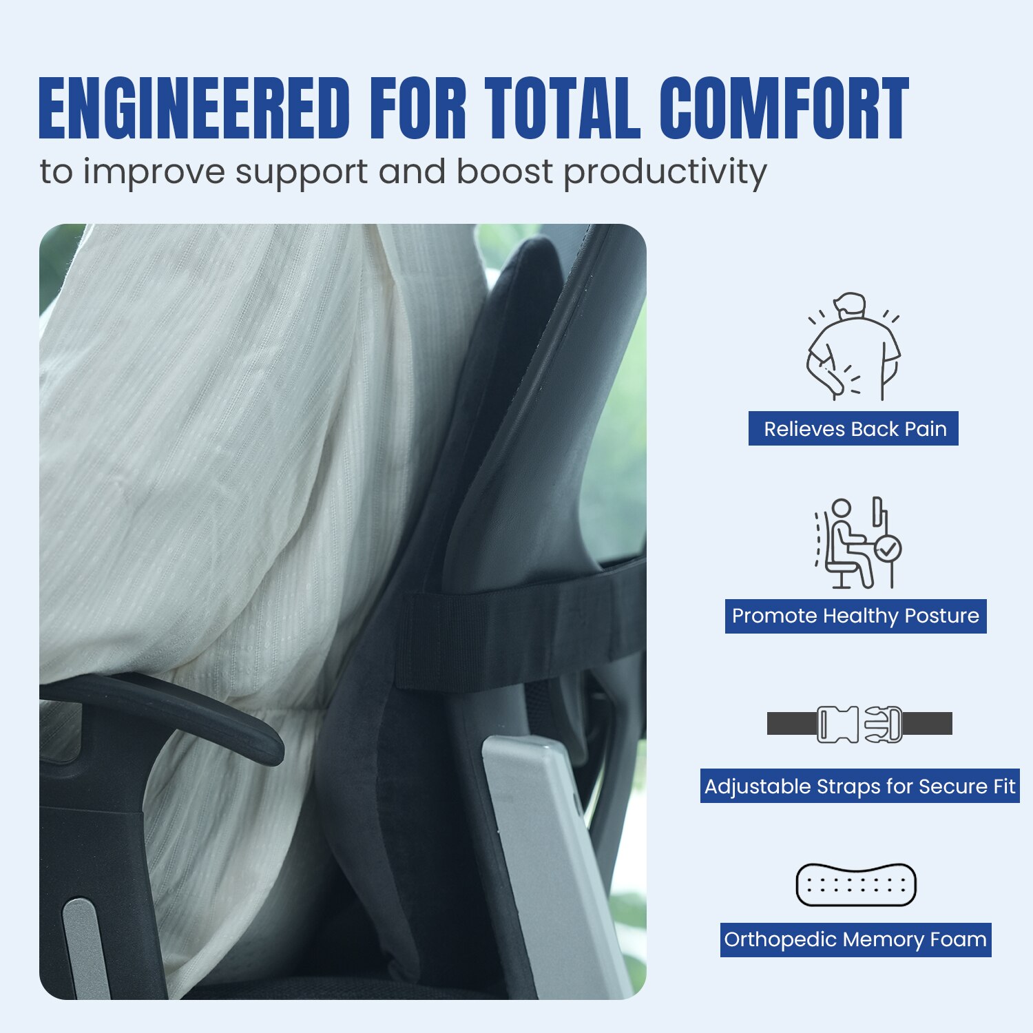 Pillow Tree Lumbar Support Pillow – Orthopedic Relief for Back Pain & Better Posture image 4