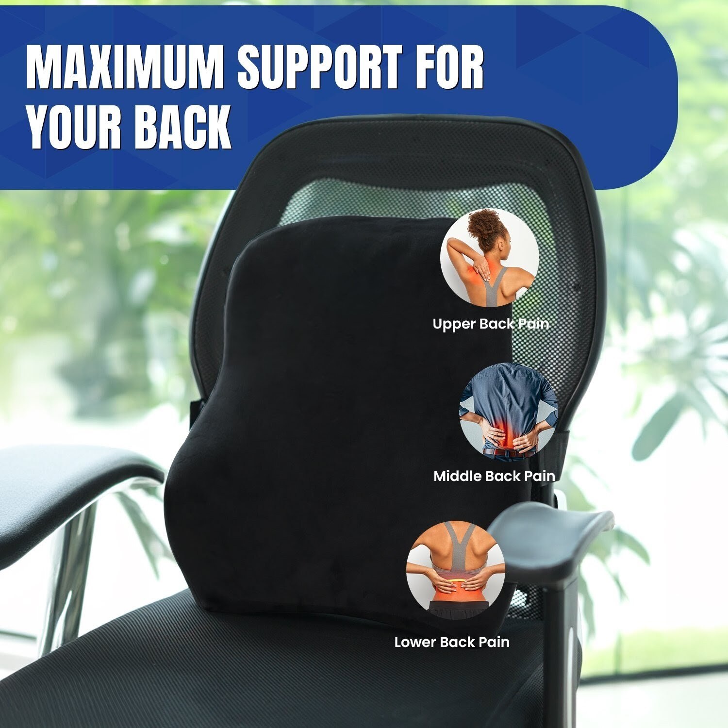 Pillow Tree Lumbar Support Pillow – Orthopedic Relief for Back Pain & Better Posture image 3