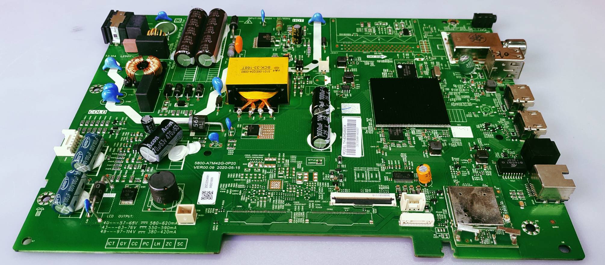 PANASONIC 4K LED TV Android Mother Board Model Number TH-40HS450DX image 3