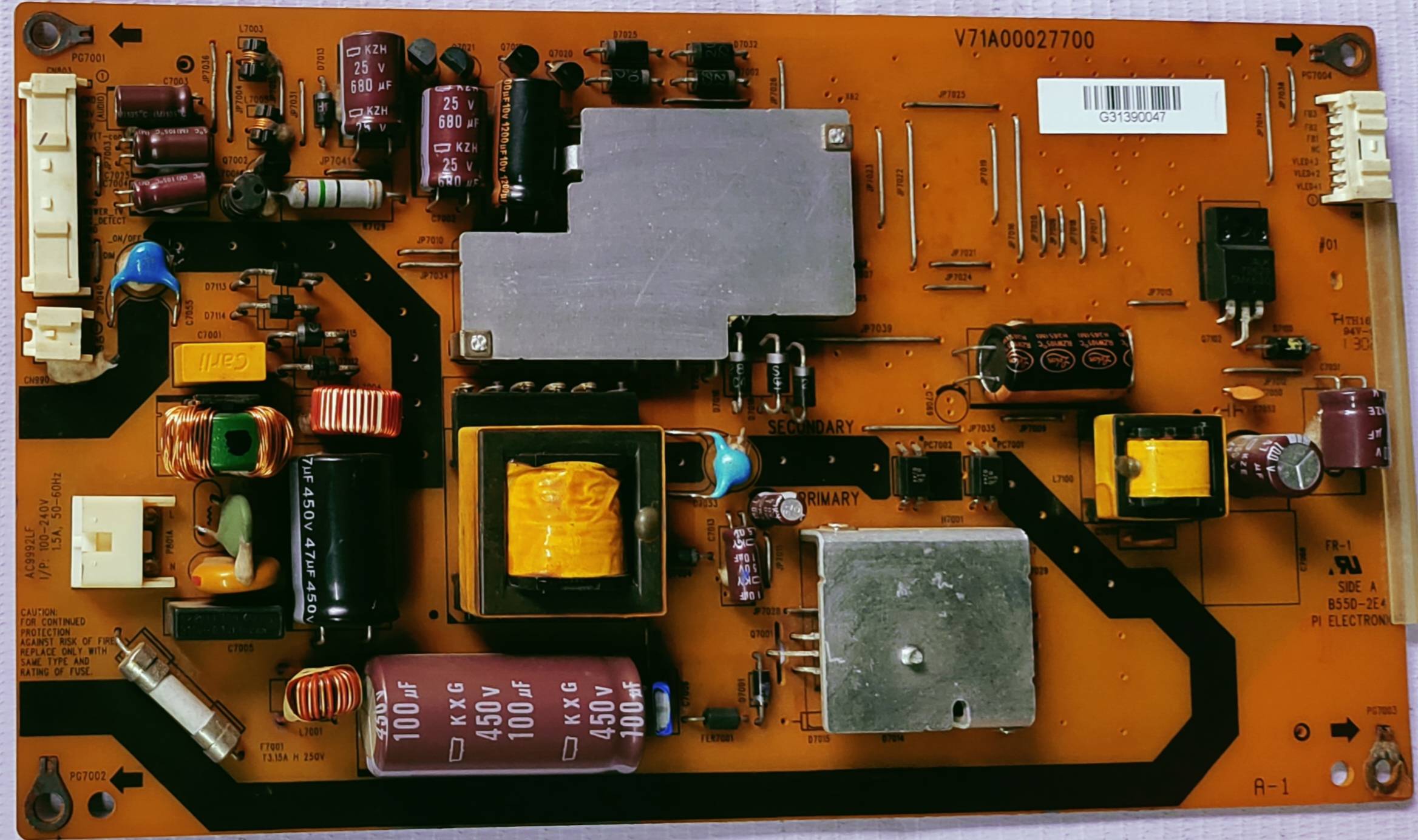 TOSHIBA 32-INCH LED BOARD V71A00027700 POWER SUPPLY BOARD, SMPS BOARD,#wb29 image 3