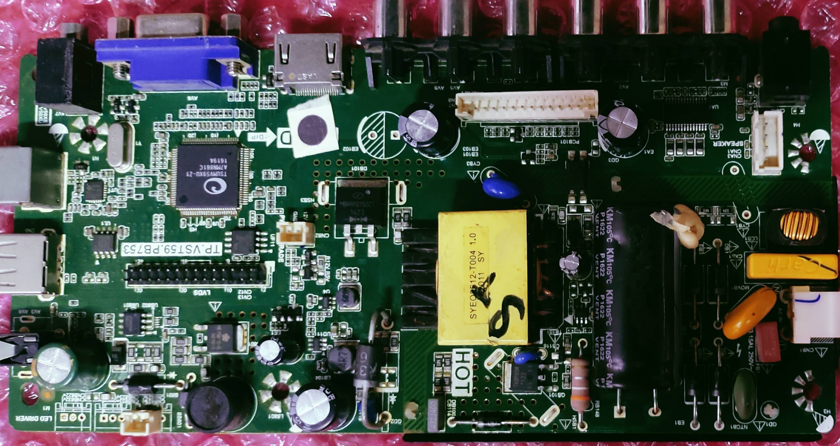 UNIVERSAL LED TP.VST59.PB753 MAIN BOARD #wb32 image 4
