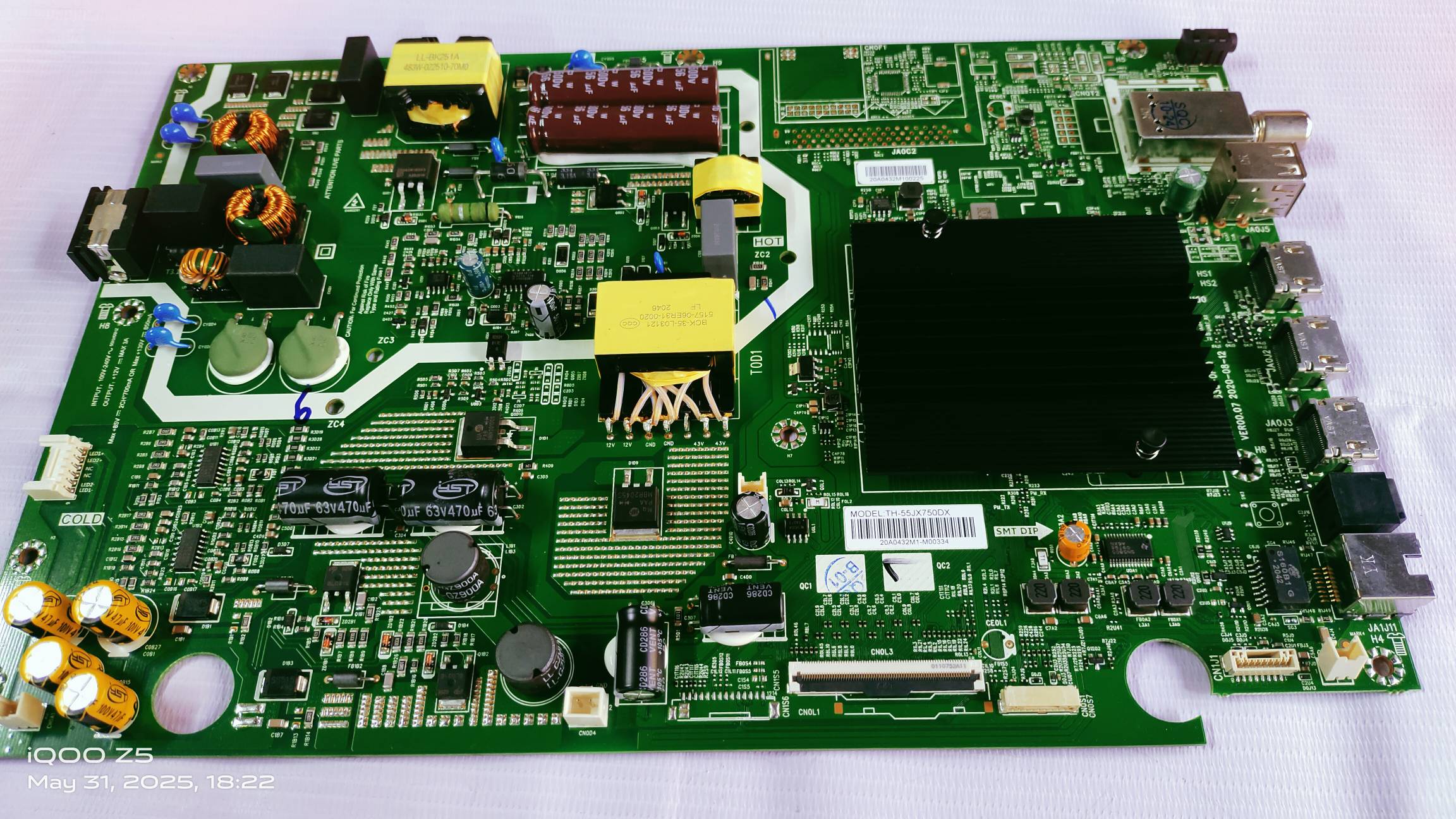 PANASONIC TH-55JX750DX, New ANDROID MAIN BOARD, MOTHER BOARD, MAIN COMBO BOARD image 2