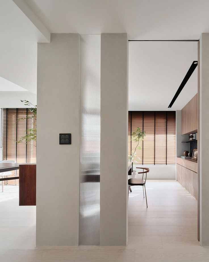 Elegant Glass Block Partition with Arched Wall Design | Anna Nagar image 2