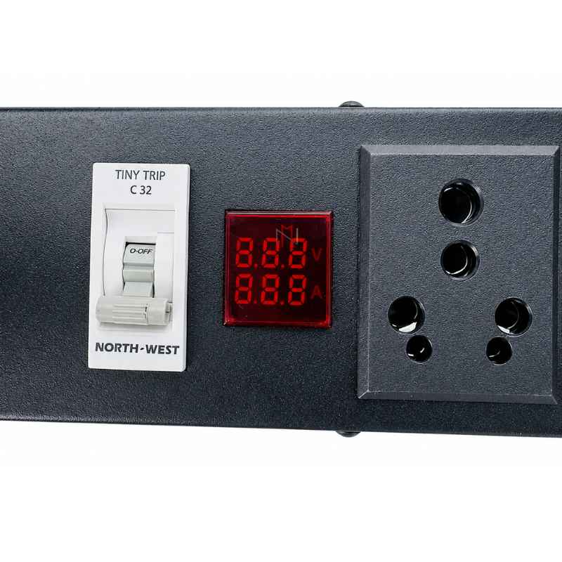 6 Socket 5/15A PDU With Display Meter image 3