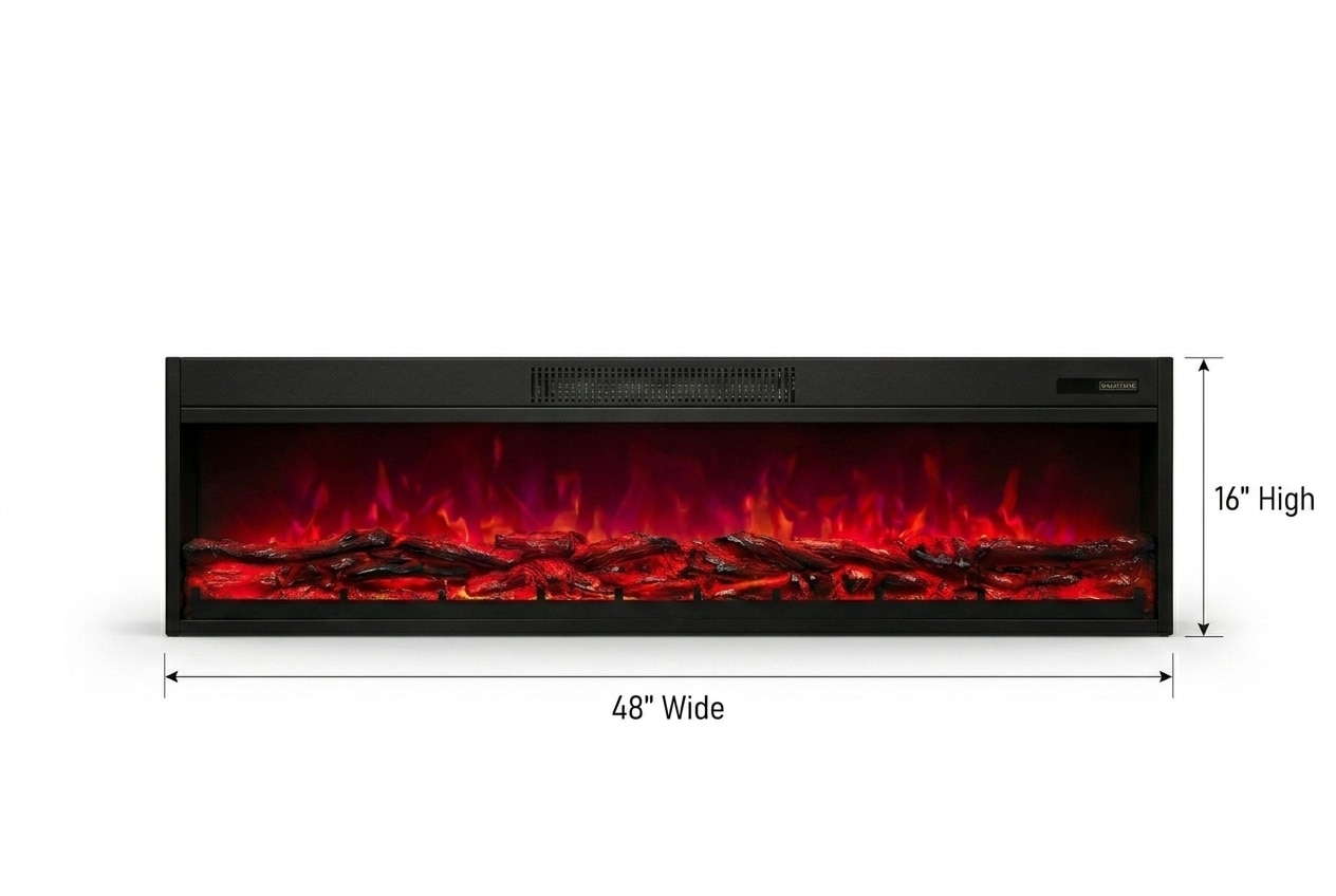 Fireplacewale Classic Multi Color Electric Fireplace with Heater (48inch) image 2