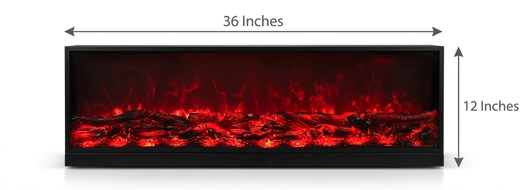 Classic Electric Fireplace with Realistic Wooden Logs & Multi-Color LED Flames (36inch) image 2