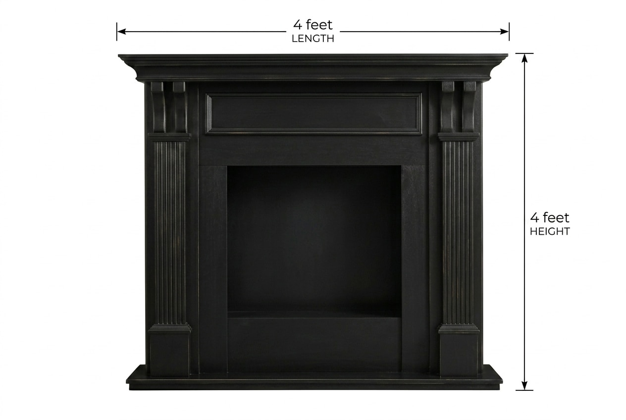 Luxury Wooden Mantel for Electric Fireplace (4x4Feet) image 2