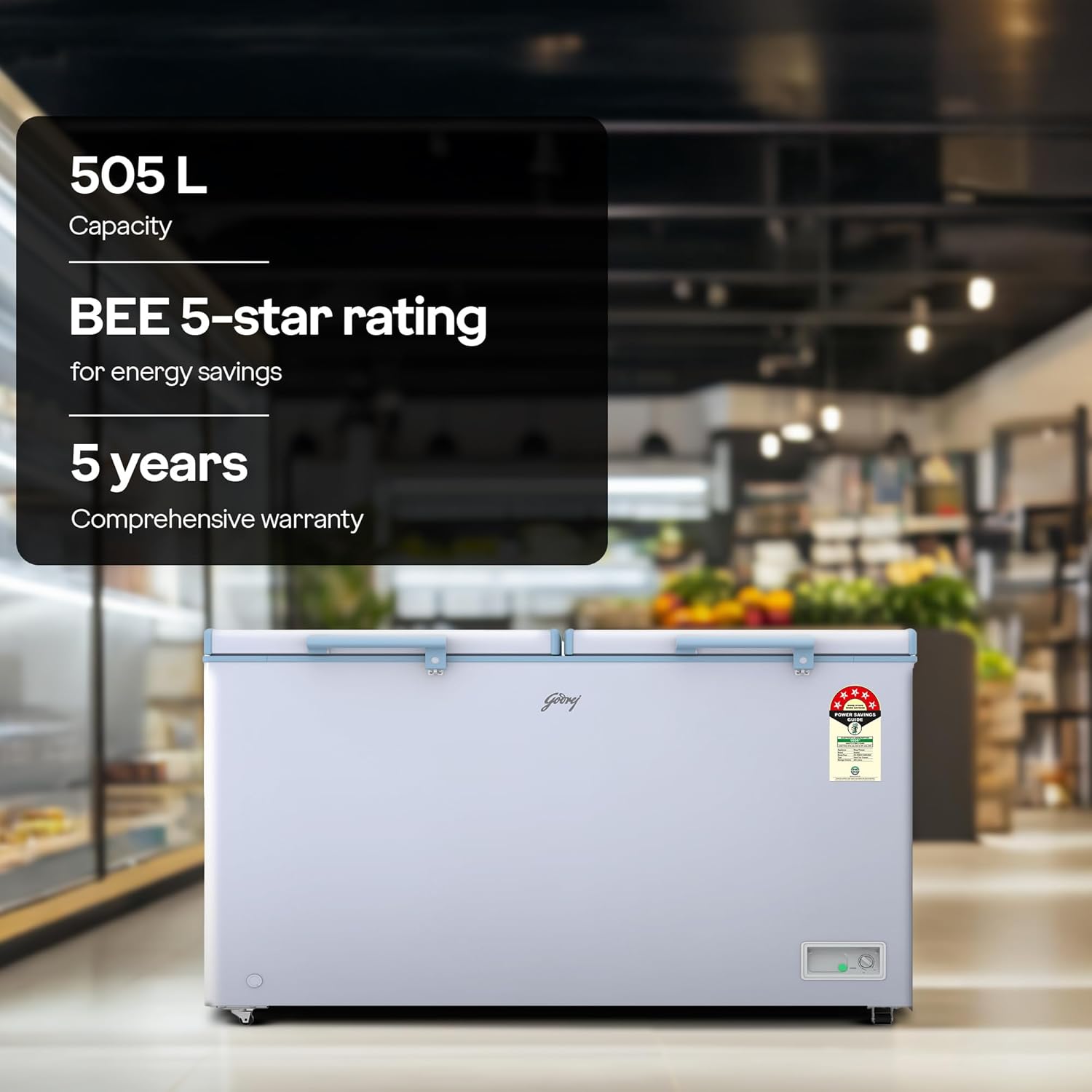 Godrej Deep Freezer Hard Top 525C 2HCLP image 2