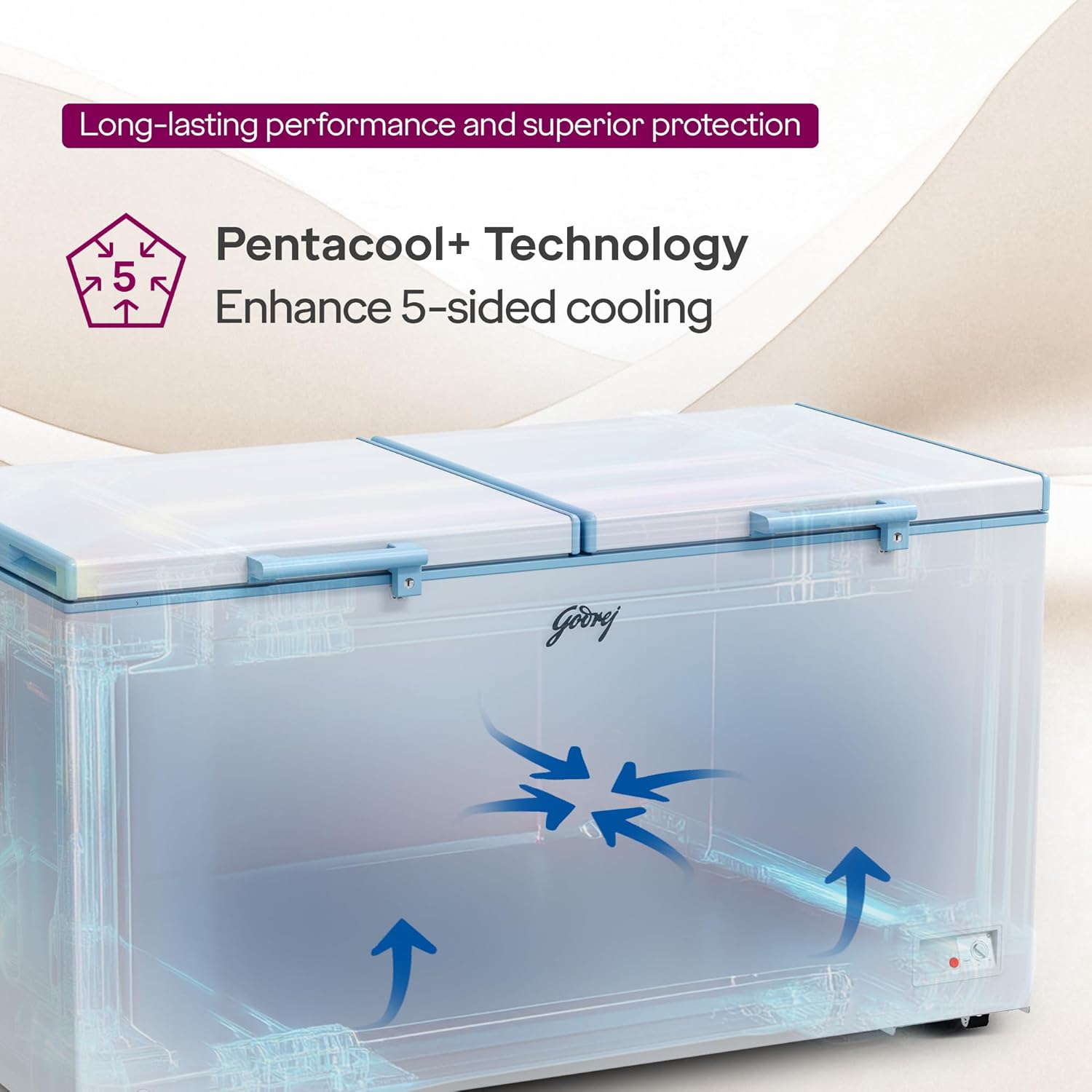 Godrej Deep Freezer Hard Top 525C 2HCLP image 3