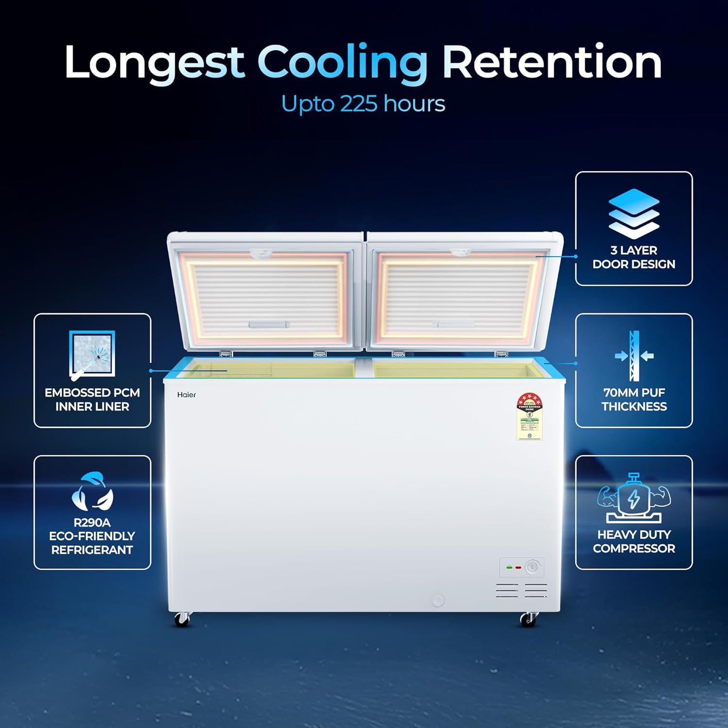 Haier Deep Freezer Hard Top HFC-500DPW5 image 6