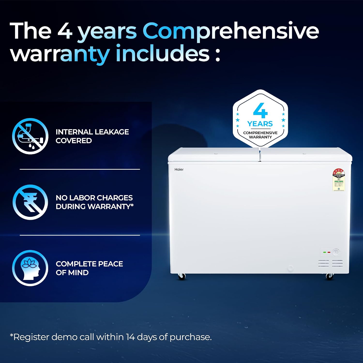 Haier Deep Freezer Hard Top HFC-320DPW4 image 4