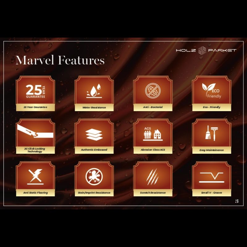 Laminate Flooring 8mm Herringbone Marvel Collection image 6