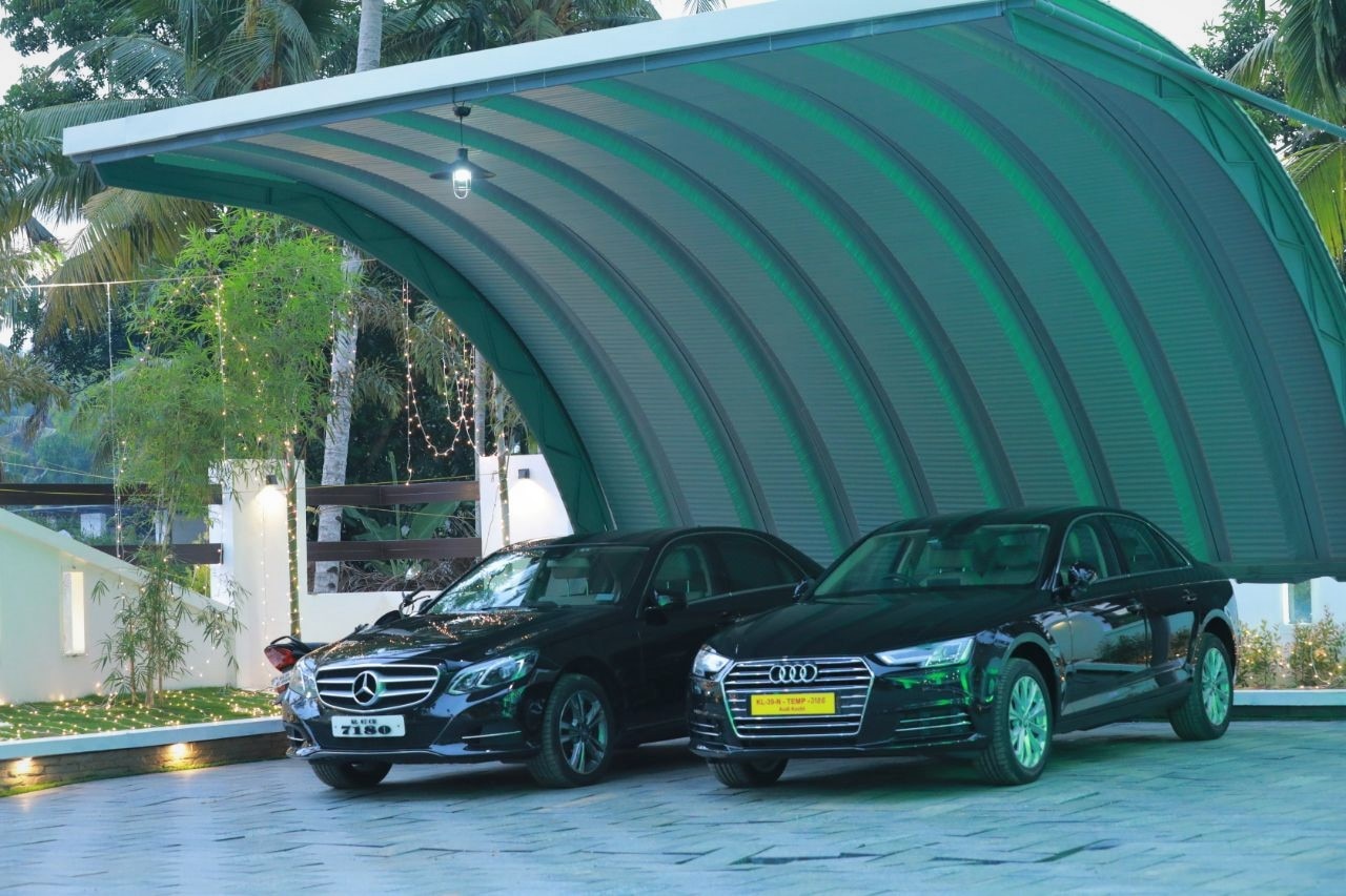 CANTILEVER CAR PORCH in Kochi, India from I Roofing Enterprises