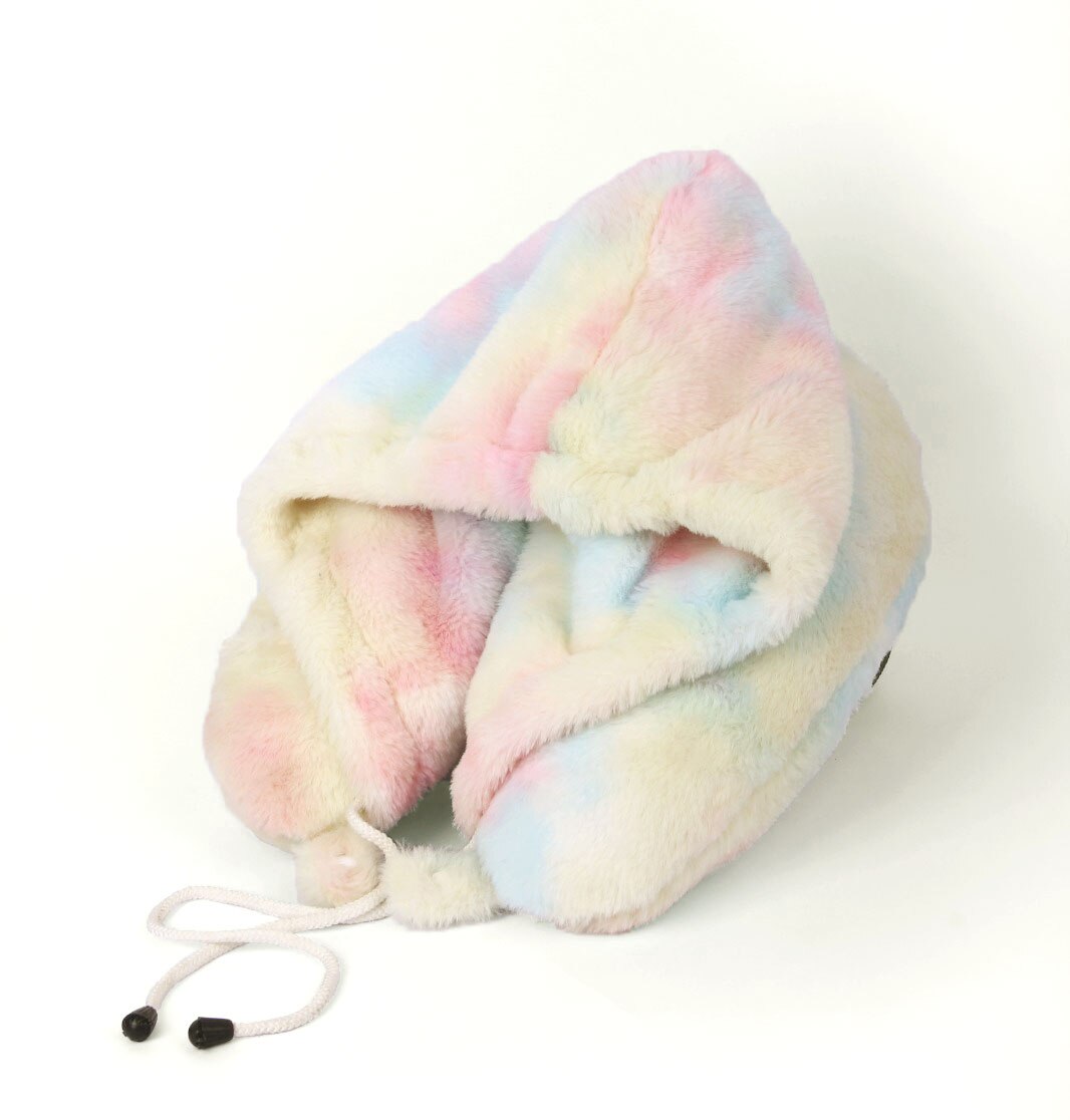 Premium Fur Hoodie Neck Pillow – Cozy Comfort & Privacy Anywhere image 2