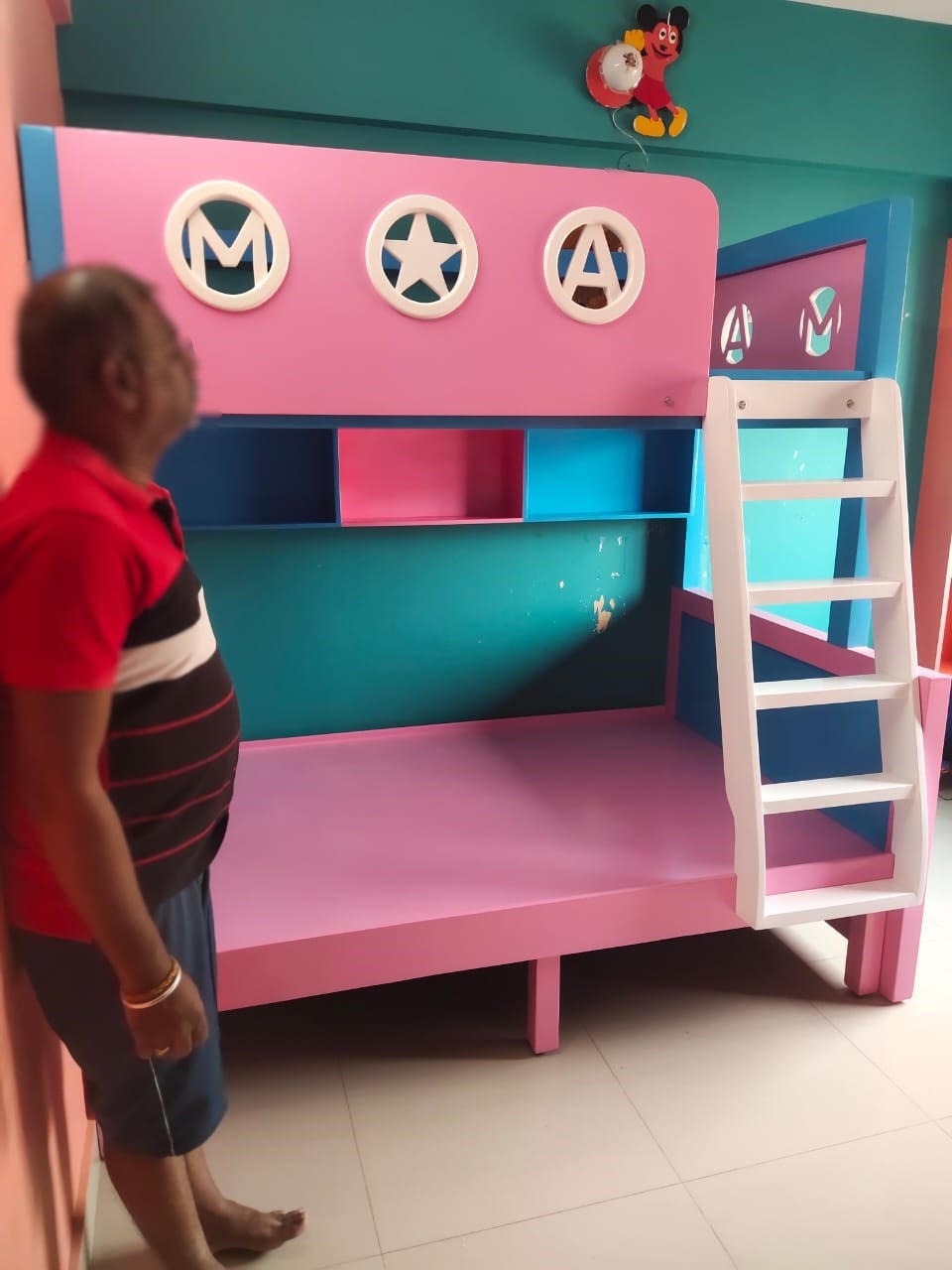 KIDS WOODEN BUNK BED image 2