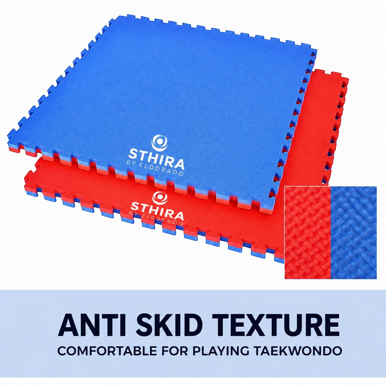Interlocking Kabaddi Mats 25MM 1M*1M (Red & Blue) Set of 10 image 5