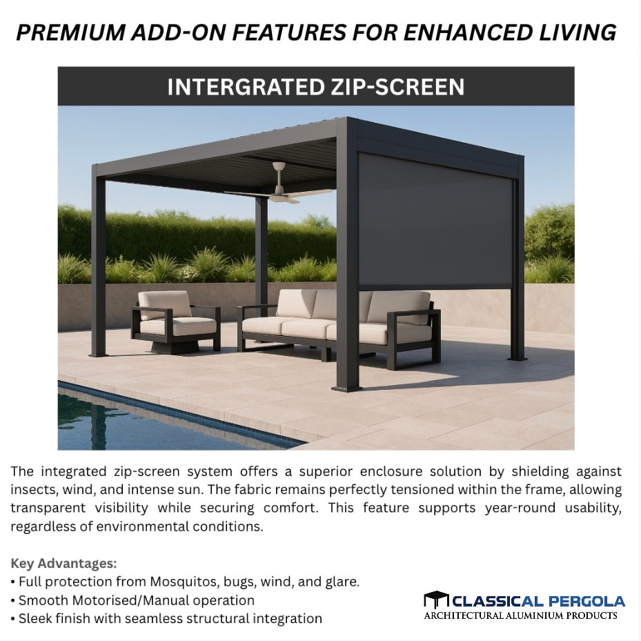 ALUMINIUM PERGOLA ADD-ON FEATURES image 6