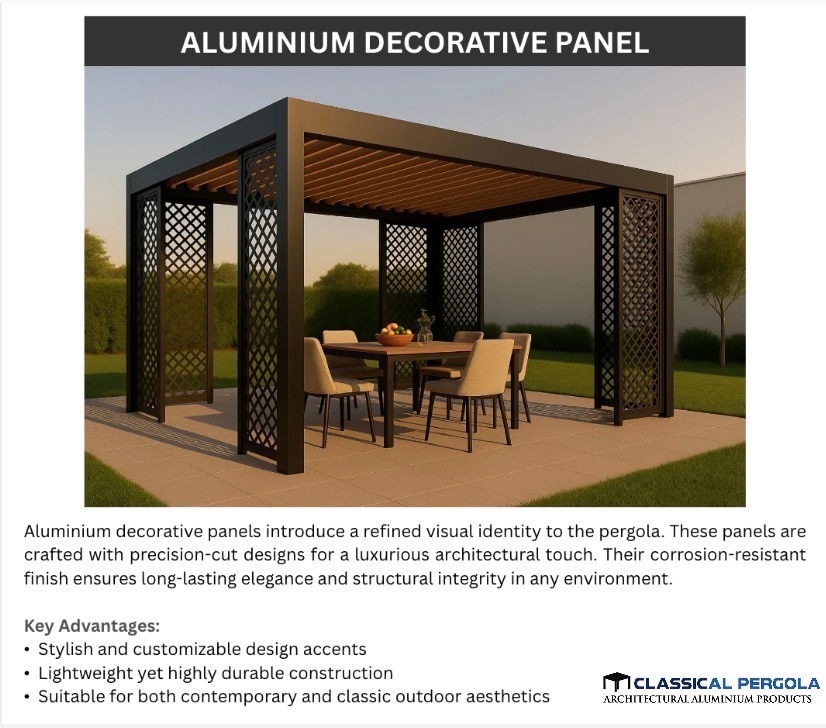 ALUMINIUM PERGOLA ADD-ON FEATURES image 8